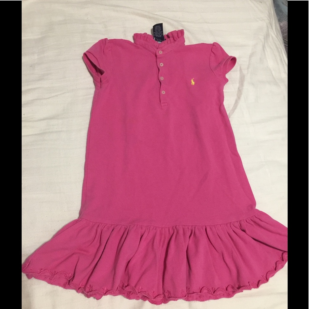 Ralph Lauren pink shirt dress. Gently used.